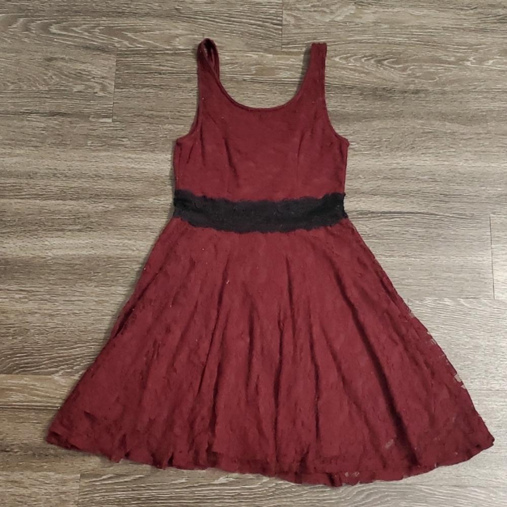 Wet seal maroon lace dress